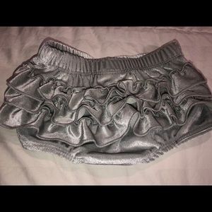 BNWT- Silver Baby undies with ruffles backside.